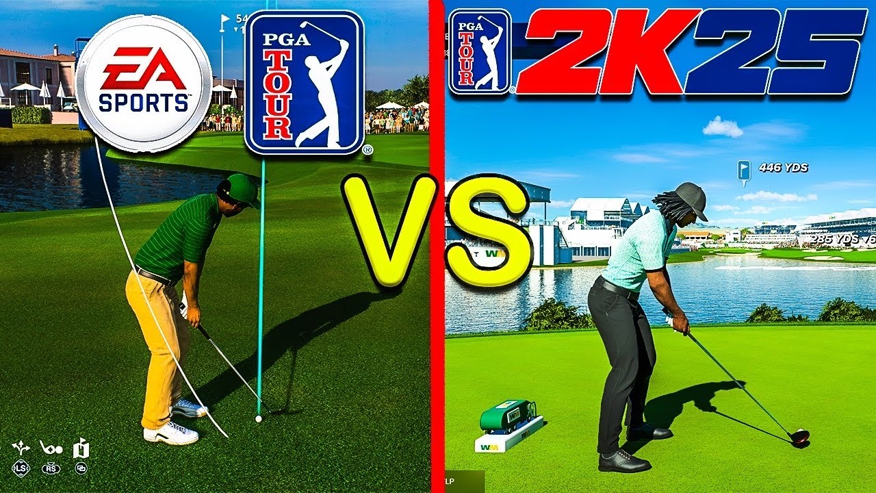 Сравнение игрового процесса PGA Tour 2K25 и EA PGA Tour