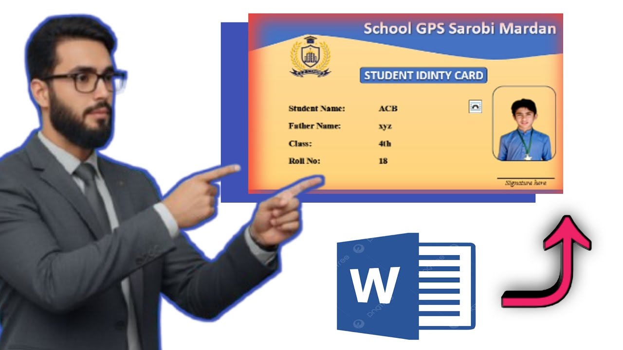 Identity Card Design in MS Word | How to Make Student ID Card in MS Word | Hindi Tutorial 2025