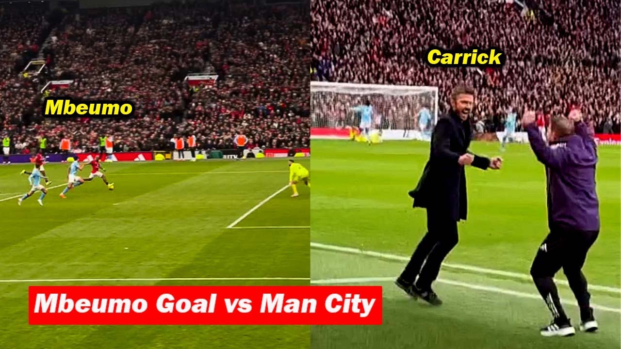 Carrick Reaction to Bryan Mbeumo Goal vs Man City