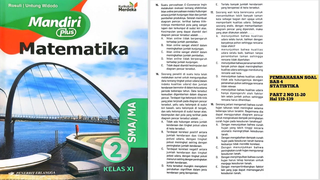 Part 2 (No 11-20) Mandiri Plus Kelas 11 Matematika Wajib Bab 4 Statistika