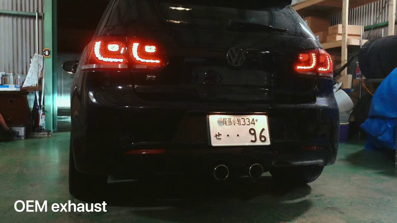 Mk6 Golf R stock exhaust system vs Remus exhaust system