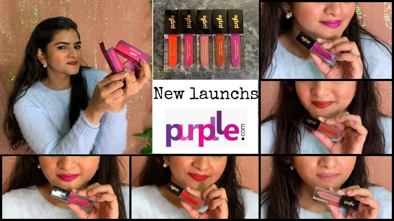 Purplle Ultra HD Velvet Matte Liquid Lipstick SWATCHES | Lipstick For DUSKY/WHEATISH/FAIR skin |