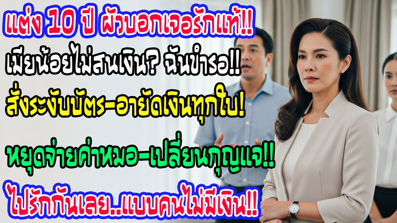 แต่งงานสิบปี สามีบอกเจอรักแท้ไม่สนเงิน ฉันสั่งยกเลิกบัตร ระงับการรักษา และเปลี่ยนกุญแจทั้งบ้าน