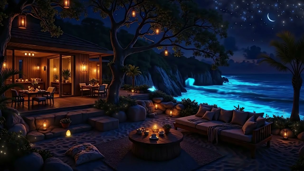 (NO ADS) Fall Asleep Fast - Piano Music & Ocean Sounds for Emotional Calm & Deep Sleep