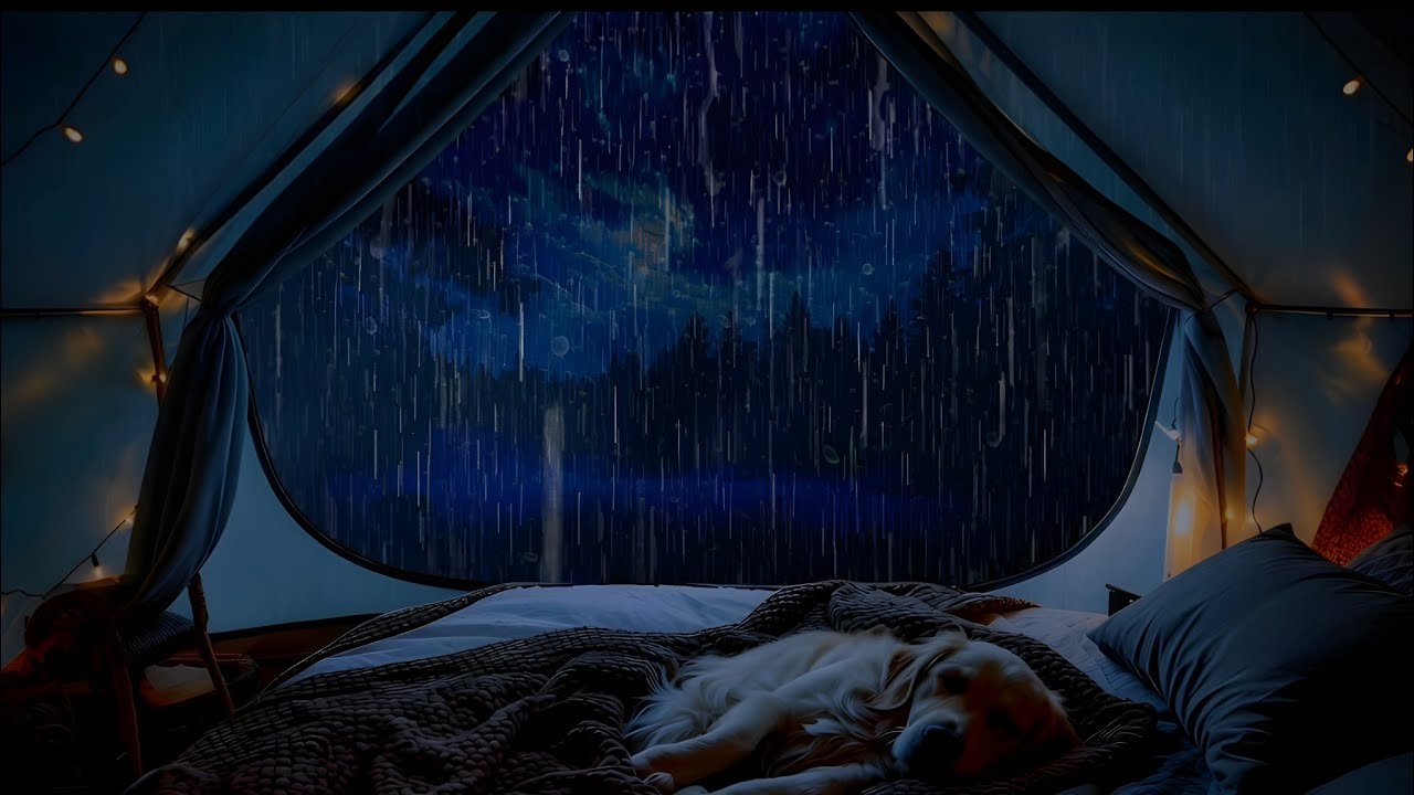 Night Rain Sounds on Tent | Calm Your Mind & Sleep Instantly