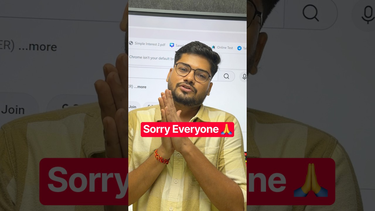 Sorry Everyone 🥹 ft. Abhishek Ojha sir
