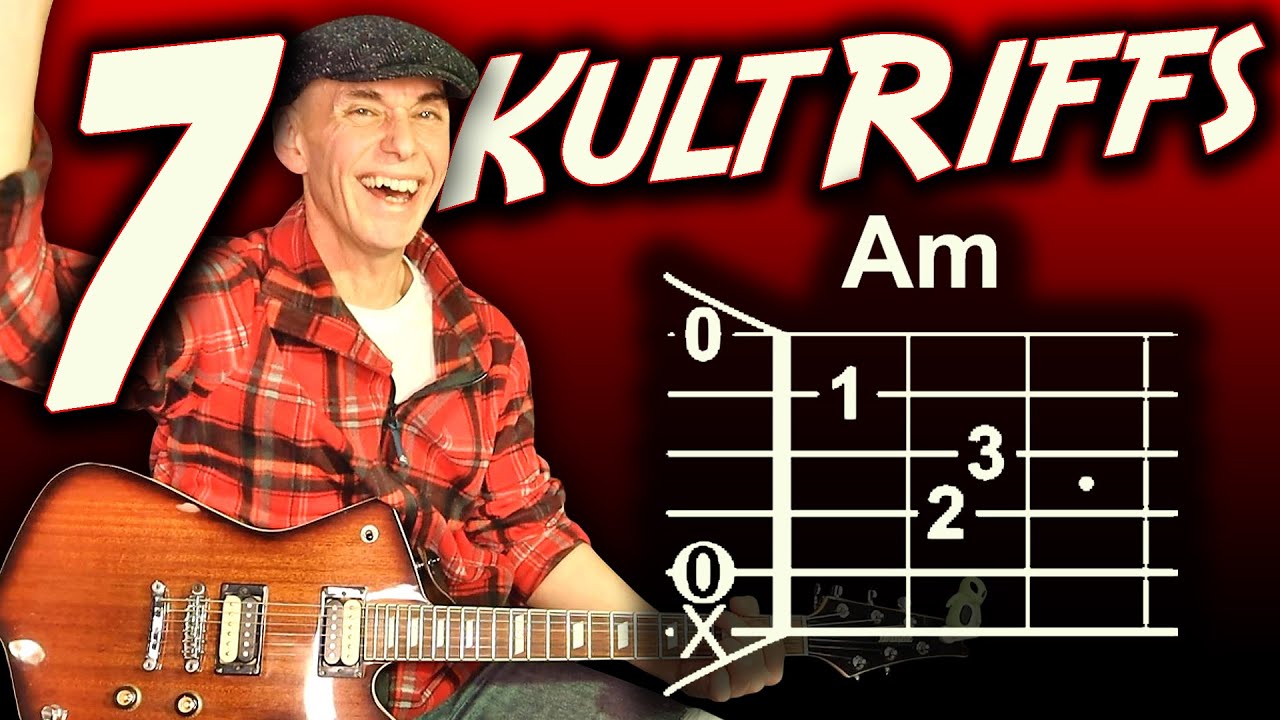 7 geniale Riffs mit dem Am-Griff für Akustik- & E-Gitarre! Gitarre spielen lernen 5.1
