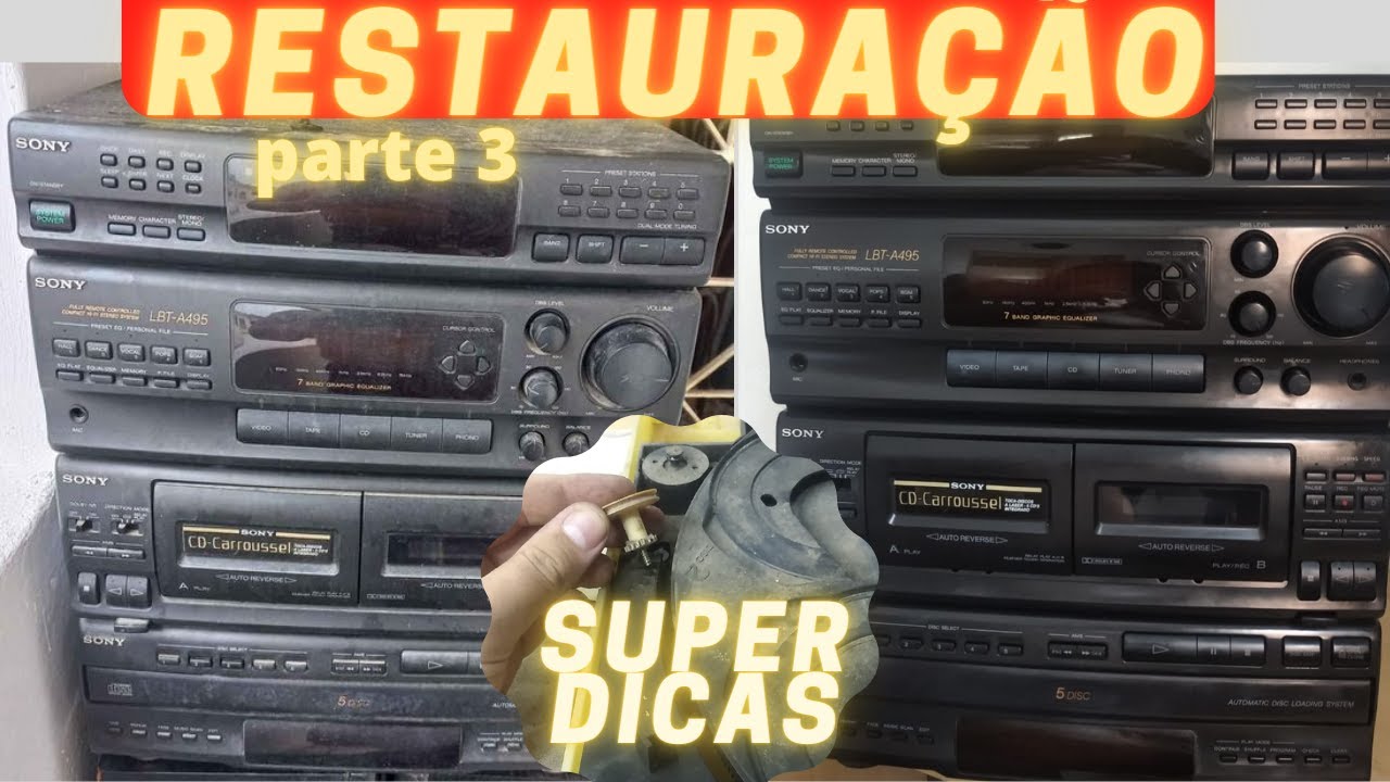 Como arrumei meu som Sony LBT-A495 dicas de manutenção