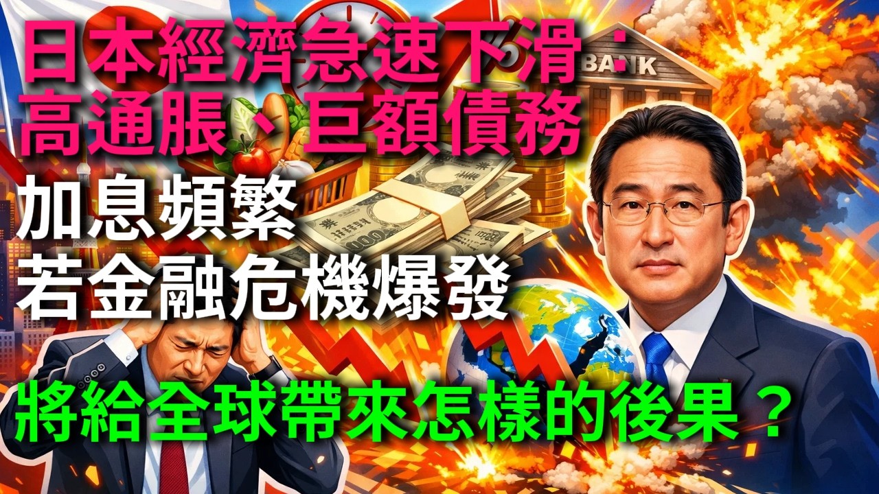 日本從通縮神話跌入高通脹、高債務、高利率泥潭，這場危機若失控，沖擊的不只是日本，更可能波及全球市場。#日本經濟 #金融危機 #全球經濟 #財經分析 #通貨膨脹 #投資風險