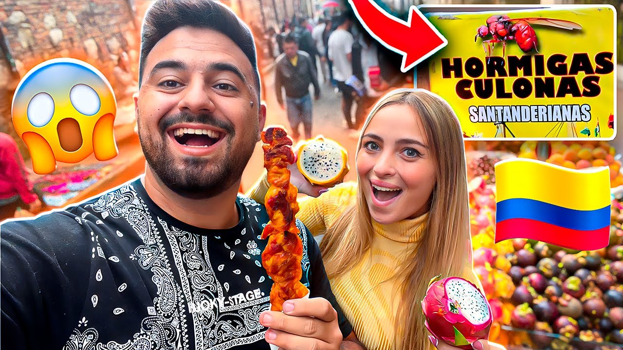 PROBANDO COMIDA CALLEJERA EN COLOMBIA 🇨🇴 *En Argentina no existe esto*