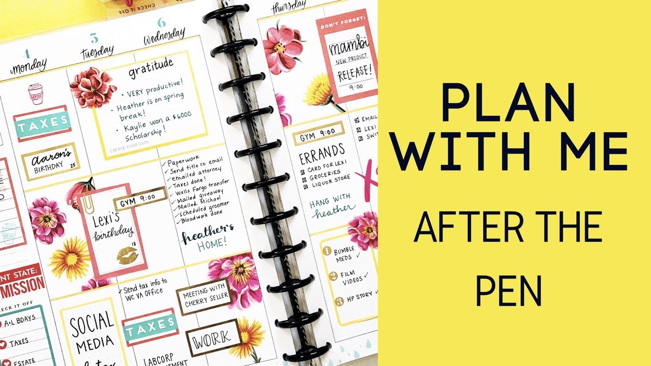 After the Pen - March 4-10, 2019 - Writing in my Big Happy Planner
