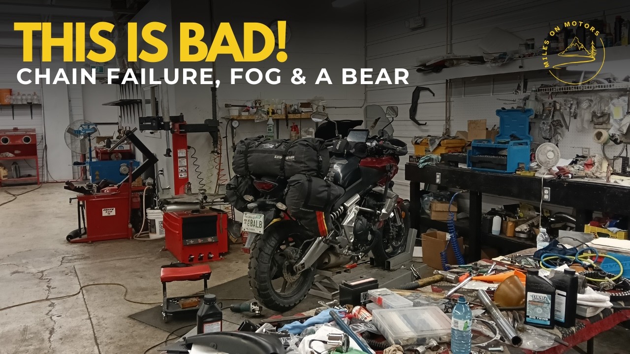 Motorcycle Trip Canada - Chain Failure in Thunder Bay, Foggy Roads & a Bear in Sault Ste  Marie
