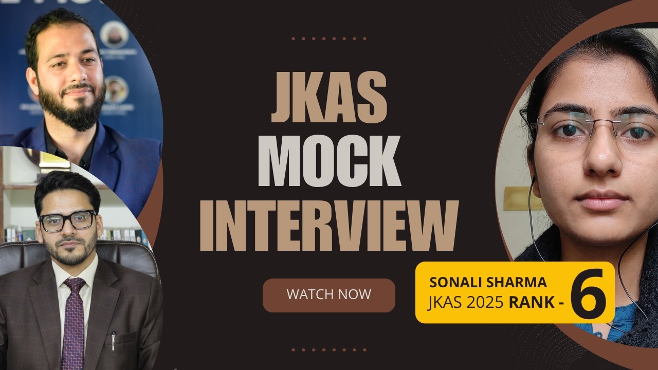 How She Secured Rank 6? Sonali Sharma&rsquo;s Real Mock Interview | JKAS 2024 | Quintessence