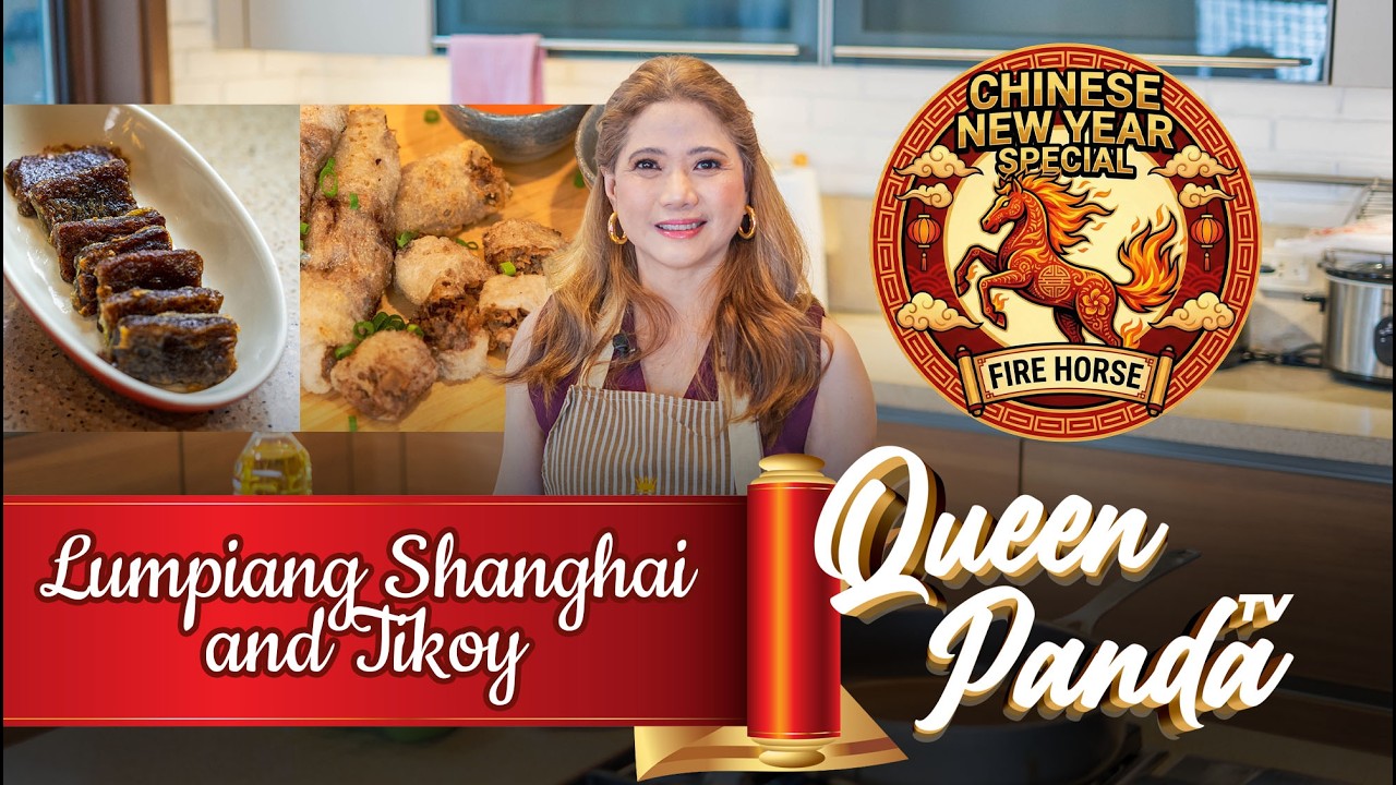 🧧 Chinese New Year Special | Beef Lumpiang Shanghai & Tikoy for Luck & Prosperity 🐎🔥| Queen Panda TV