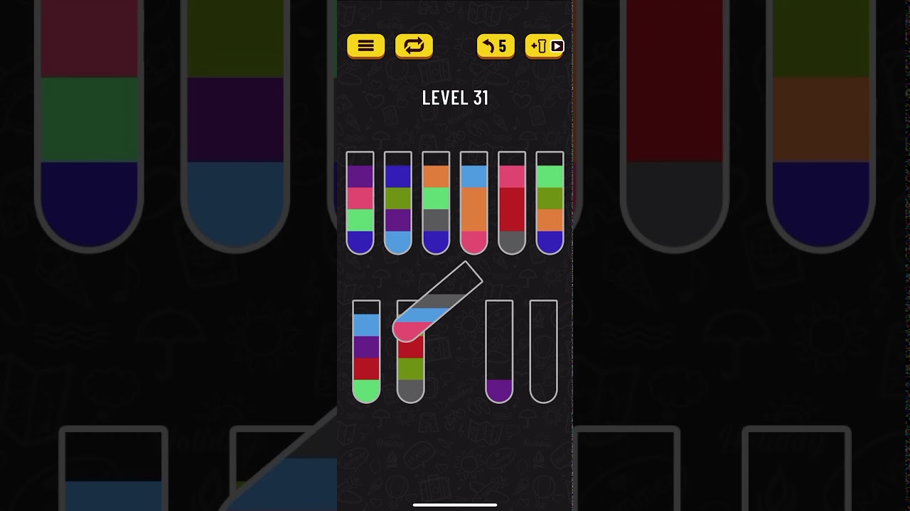 Прохождение Water Sort Puzzle level 31 👍🏻👍🏻👍🏻
