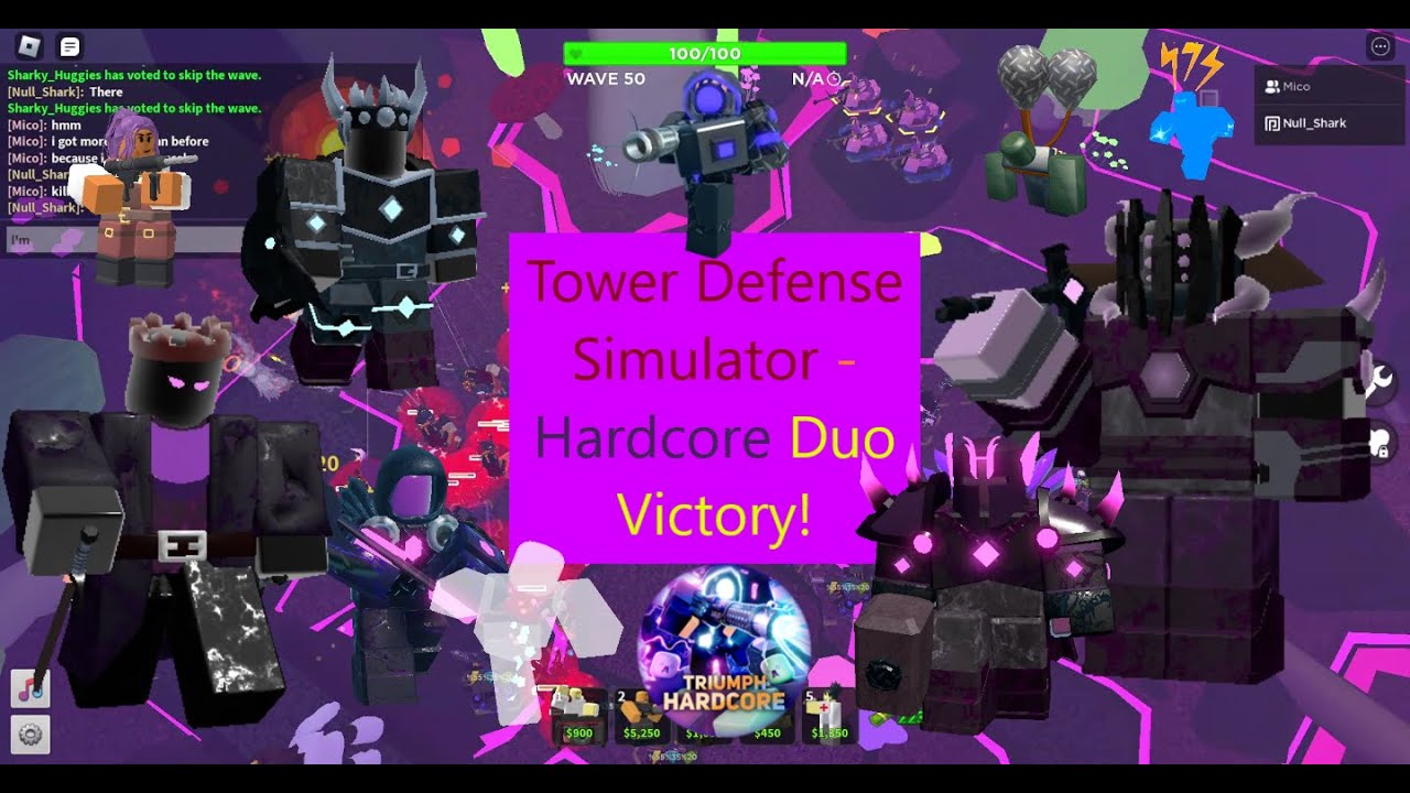 (Duo) Destroying Void Reaver and Beating Hardcore! || [Roblox] Tower Defense Simulator