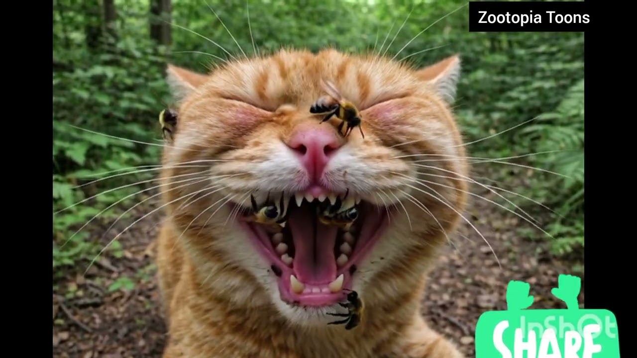 Never Disturb a Beehive… This Cat Learned the Hard Way 🐝🔥