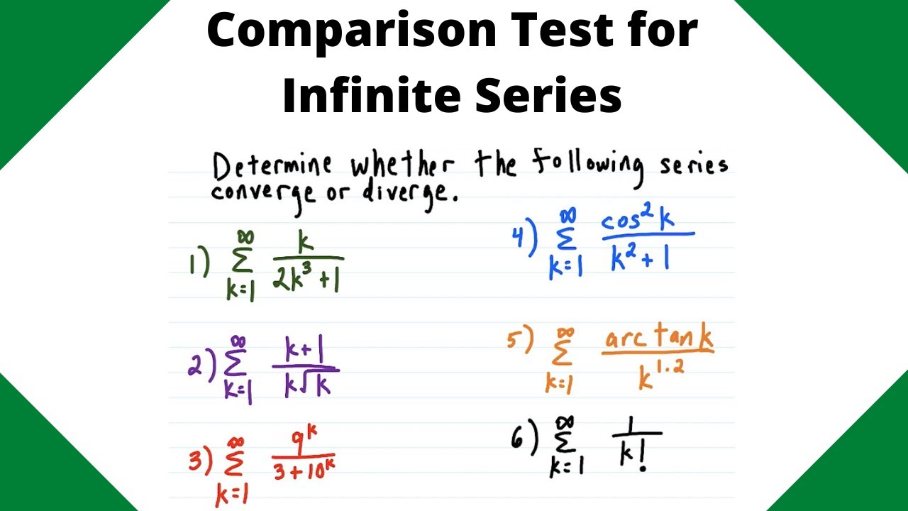 Comparison Test for Convergence and Divergence (6 examples)