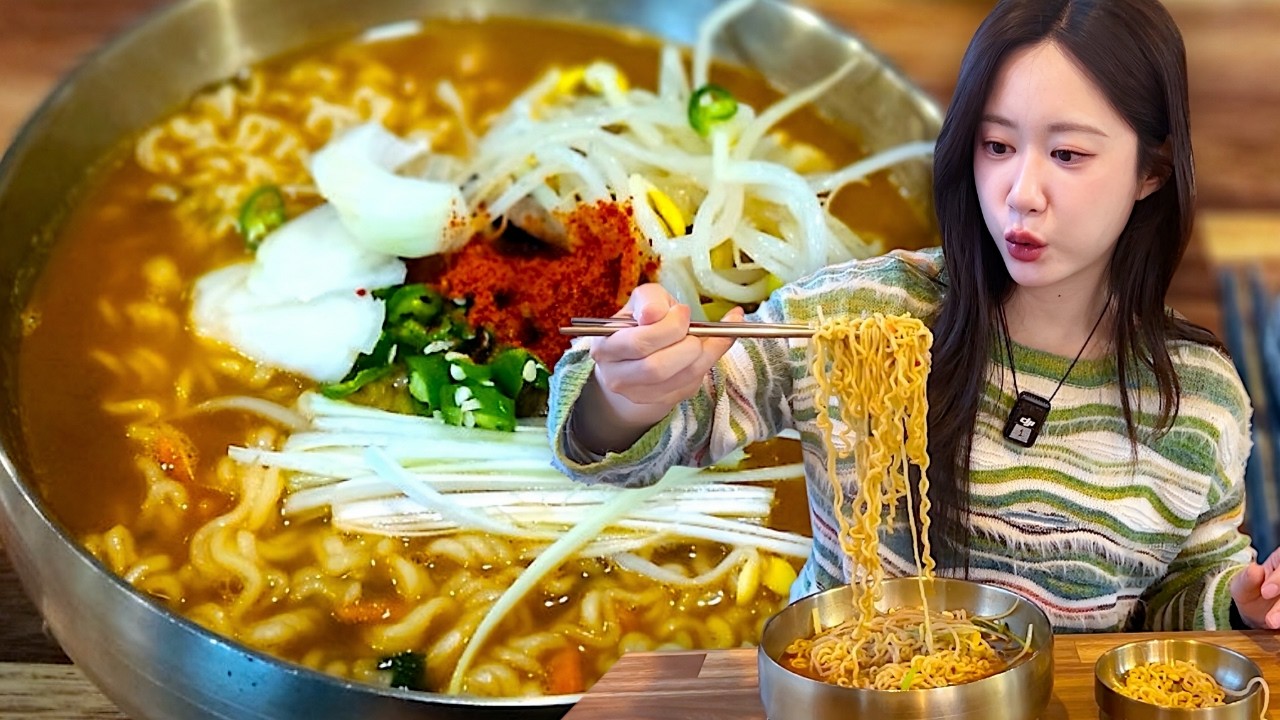 목포에서 발견한 홍어 라면집❤️‍🔥홍어라면 먹방😘 야외먹방 Fermented Skate Ramyun ホンオラーメン | Mukbang ASMR