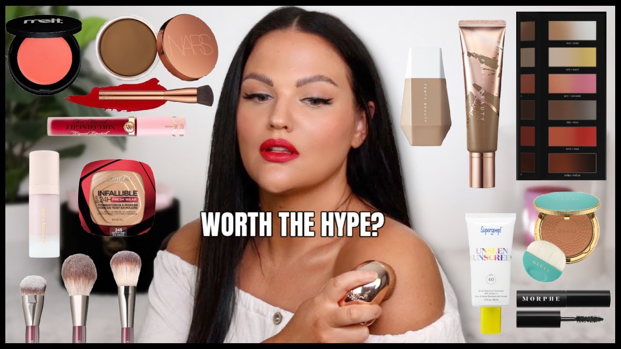 FULL FACE TRYING NEW HYPED MAKEUP... MUST WATCH!