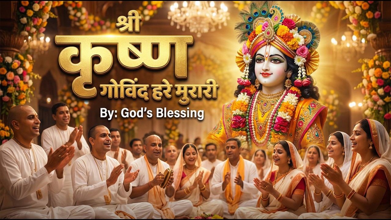 Shree Krishna Govind Hare Murari | ISKCON Temple Kirtan Bhajan | Krishna Bhajan | God’s Blessing