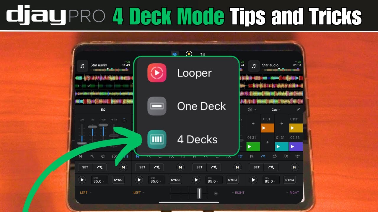 Советы и рекомендации по режиму Djay Pro 4 Deck