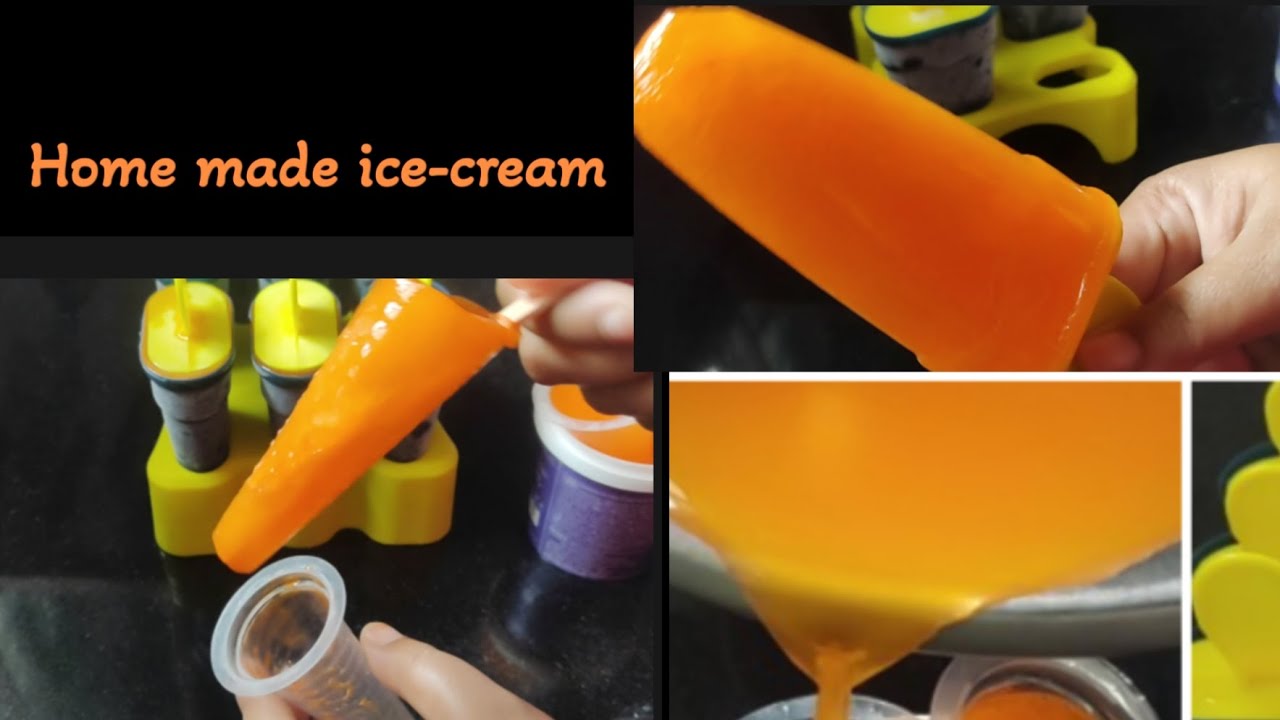 Juicy Orange Ice Cream Recipe Popsicles || Lolly Ice Cream || Super Refreshing & Easy to make