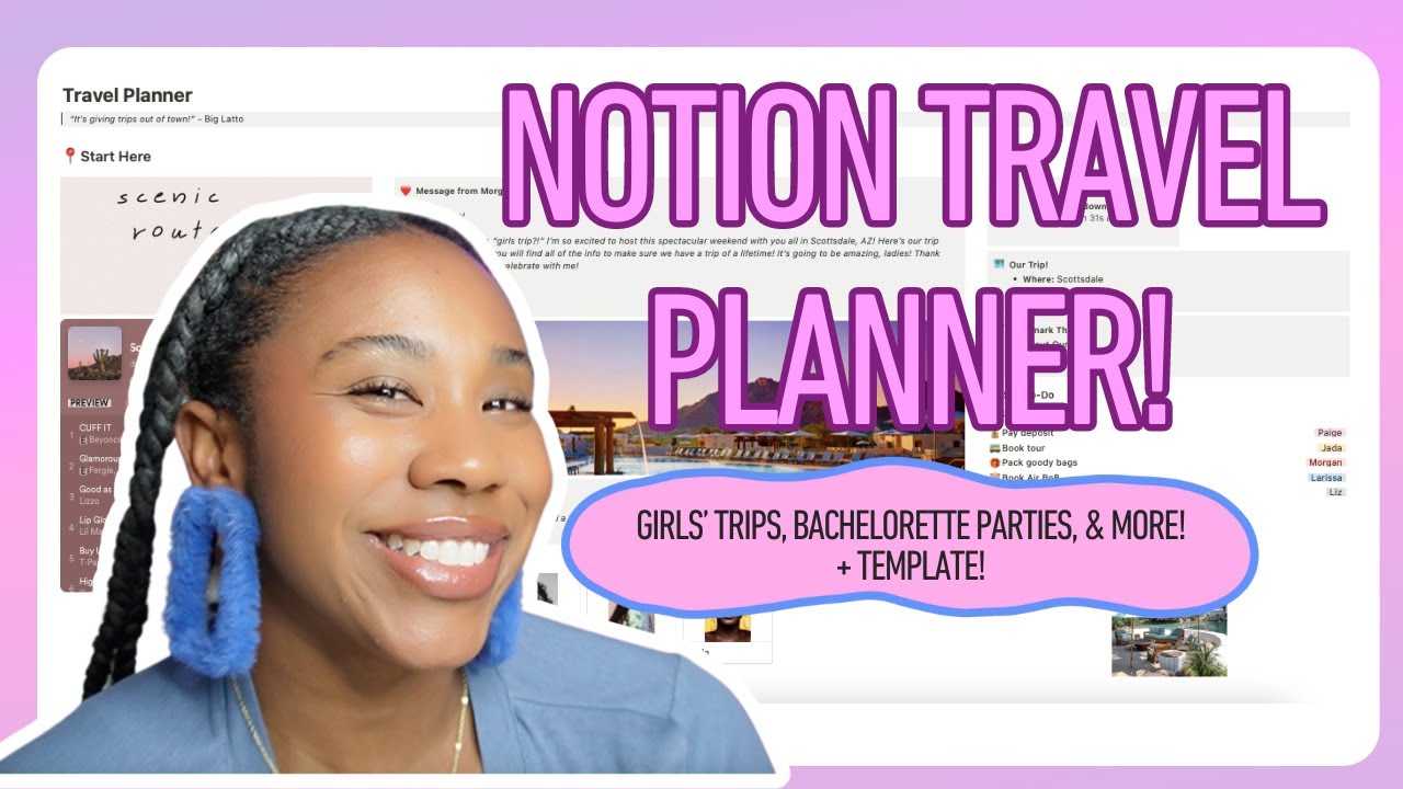 ULTIMATE Notion Travel Planner & TEMPLATE! | PLAN & ORGANIZE bachelorettes, girls' trips & MORE!