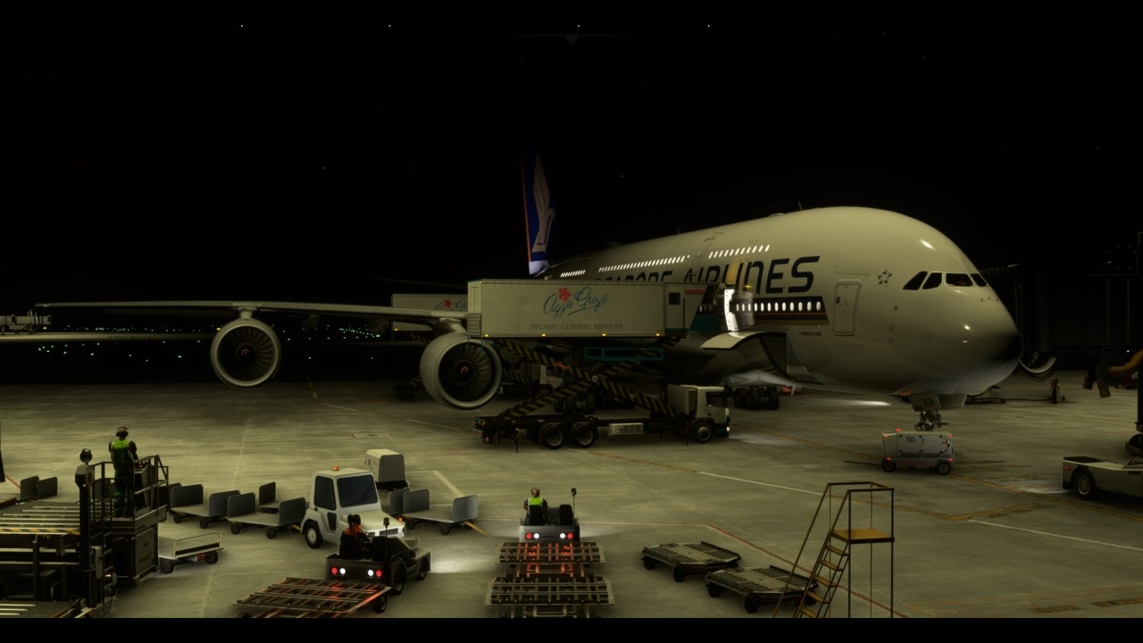 MSFS20 - FBW A380 - Late Night Departure From Aukland RW23L - SIAV Group - SQ286