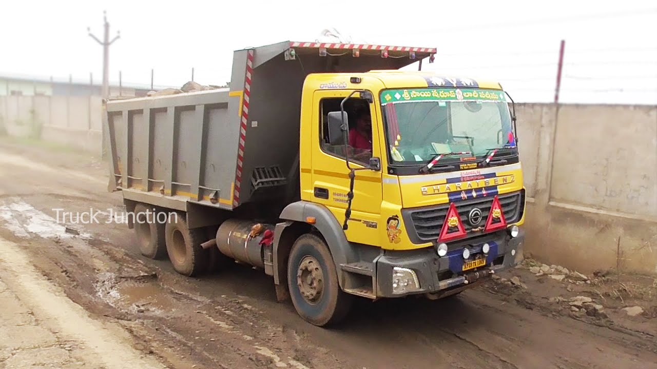 AMAZING MUD ROAD TIPPER TRUCK DRIVING | Truck Videos | Lorry Videos | Truck Junction