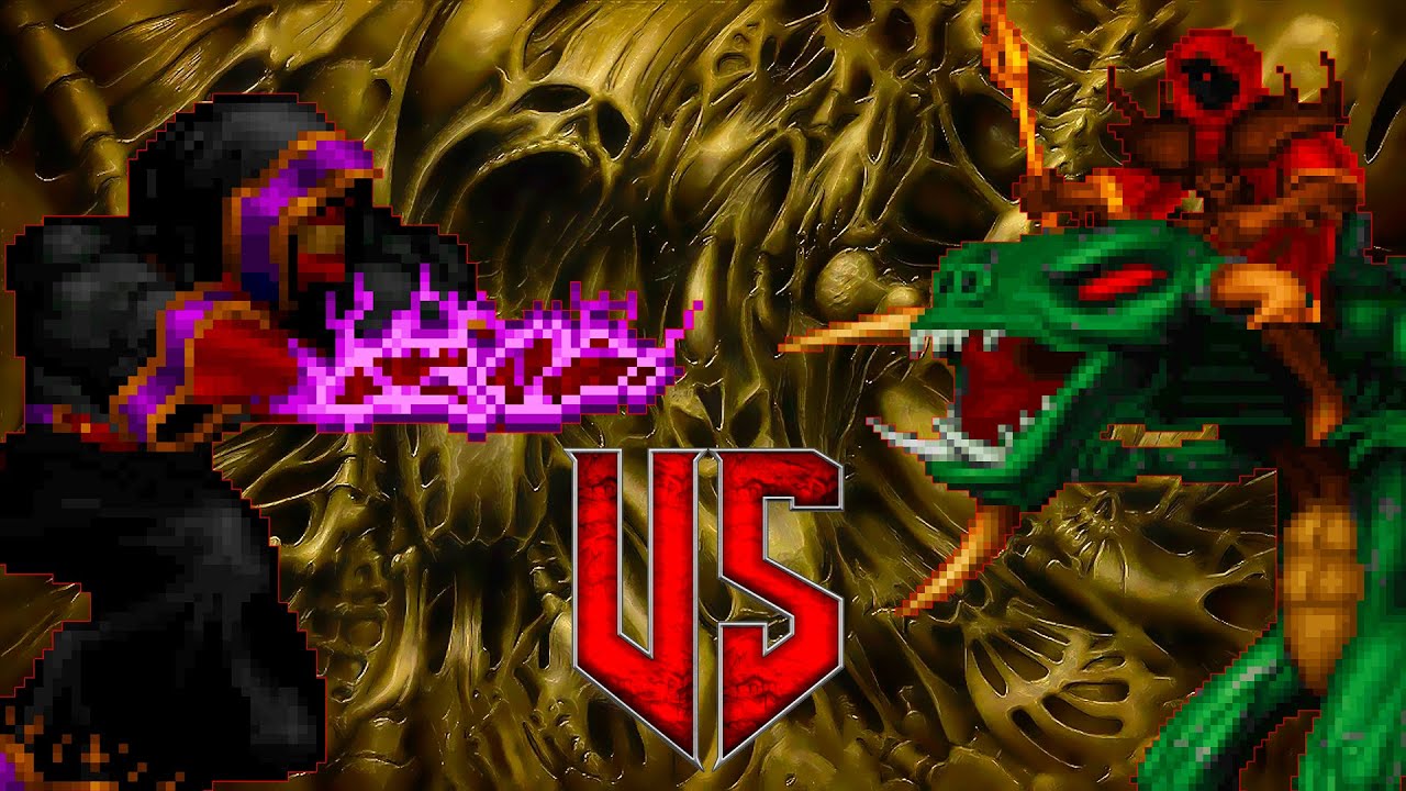 Heresiarch vs D'Sparil  - HEXEN vs HERETIC Monster Infighting - DOOM: RETRO BOSS BATTLES