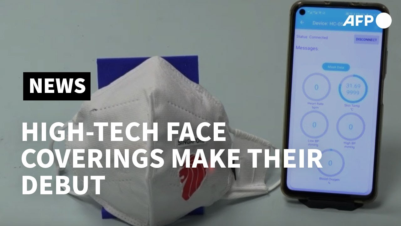 Translation tools, air purifiers: face masks go high-tech | AFP