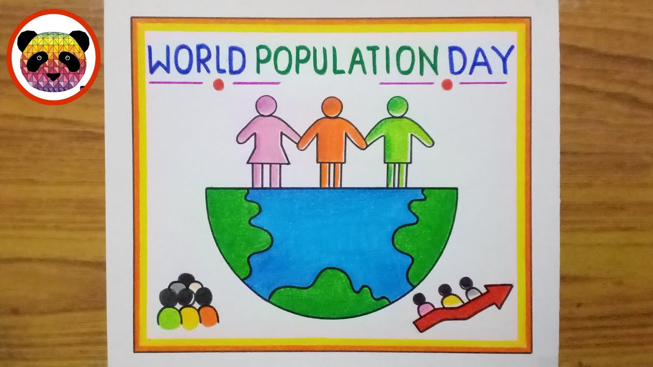 World Population Day Drawing / World Population Day Poster / World Population Day Drawing Easy