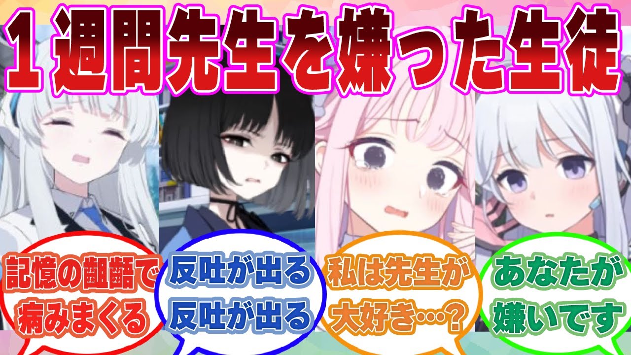「押すと一週間生徒に嫌われるボタン」を押した結果、先生との思い出の品や贈り物を捨てた生徒が病みに病みまくった世界線に対する反応集【ブルアカ/まとめ/反応集】