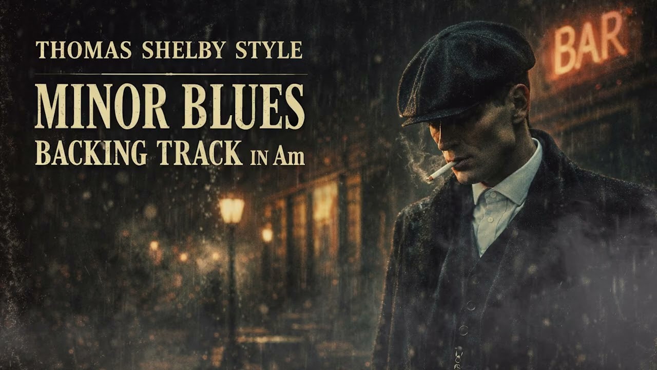 Thomas Shelby Style Minor Blues Backing Track in Am | Noir Blues | Dark Cinematic