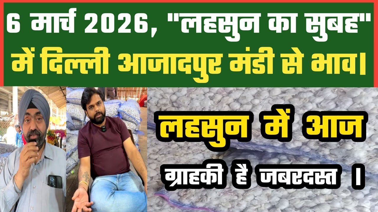 आज लहसुन में तगड़ी ग्राहकी ? Azadpur Delhi Mandi Today 06-03-2026 को बने ऐसे Garlic Price DMT TV