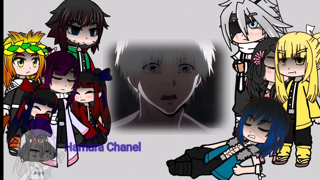 React New Hashira to Demon King Tanjiro as Kaneki(AU) / Реакция на Короля Демонов Танжиро как Канеки