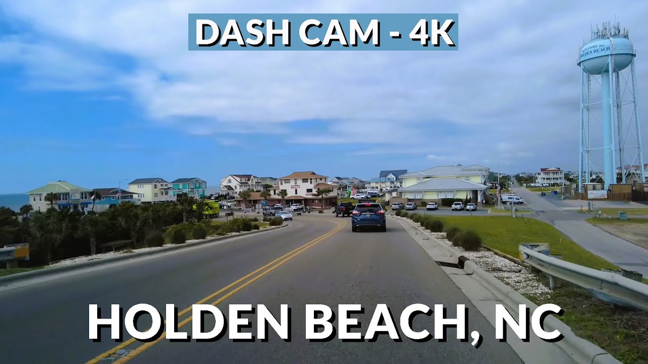 🚗 Cruising Holden Beach, North Carolina: Scenic 4K Drive Along Coastal Bliss! 🏖️📹