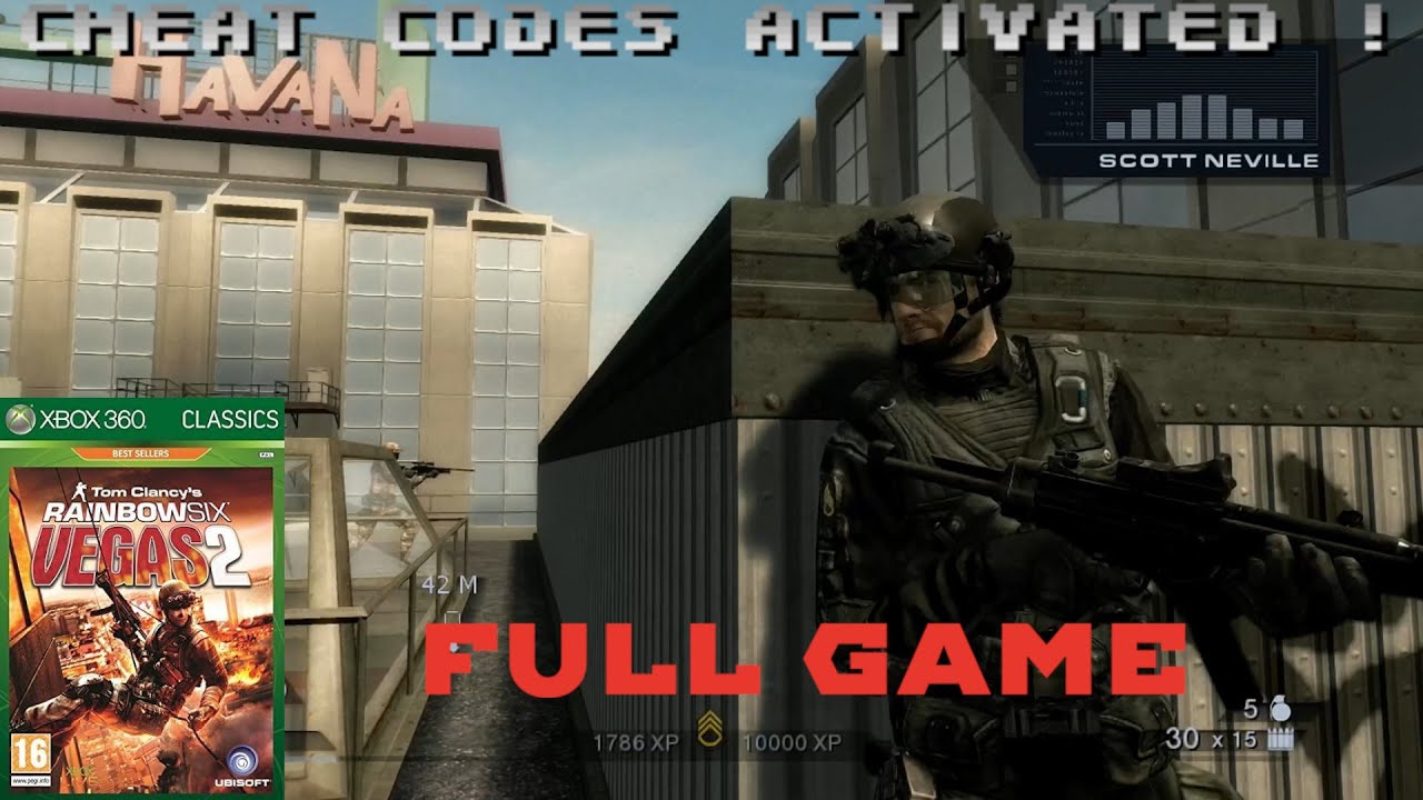 Rainbow Six Vegas 2 | Main Story | Xbox 360 | Cheat Codes Activated | Long-play