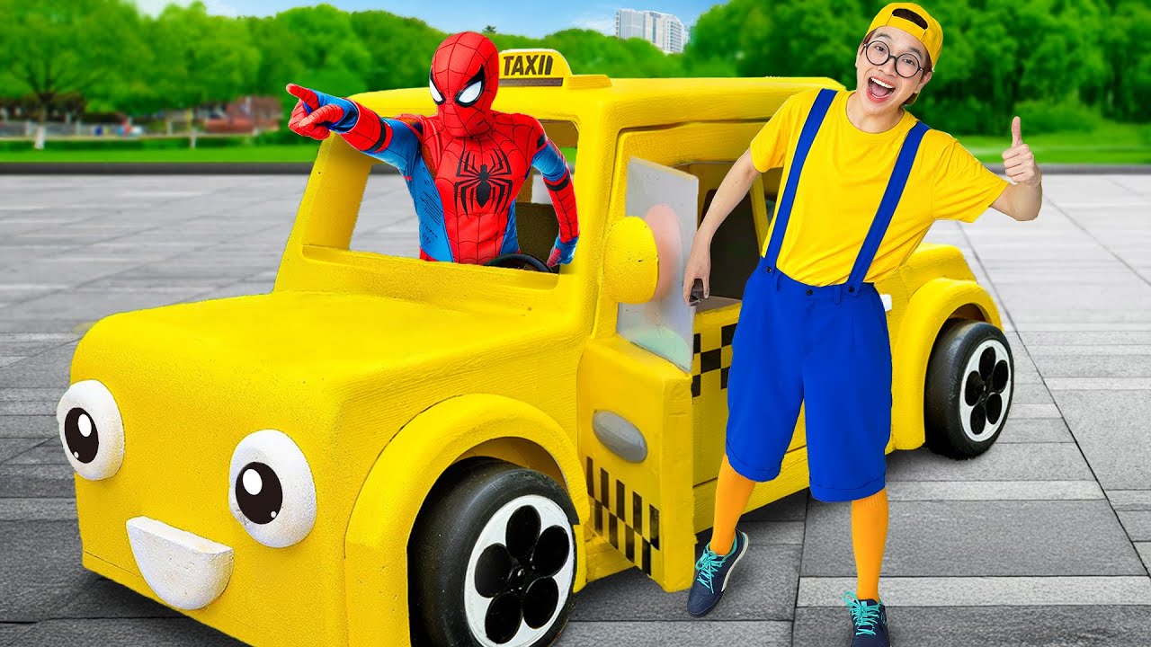 BooTiKaTi Pretend Play as Little Taxi Driver to help friends