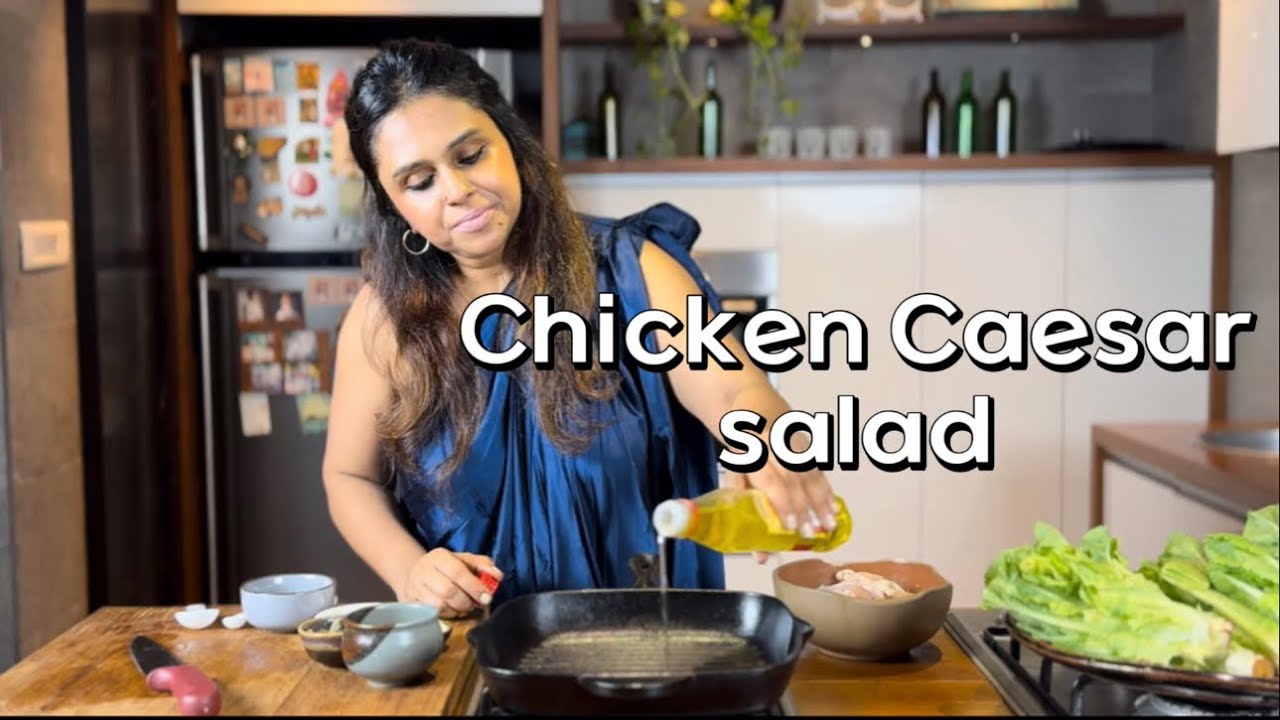 Chicken Caesar salad | kitchen tales by Neethu