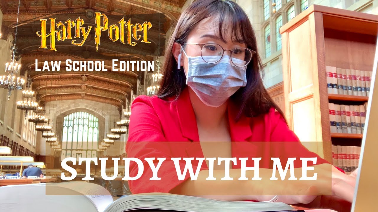 STUDY WITH ME in the Michigan Law School Library (aka Hogwarts) | Law Student 1 Hour Study Session