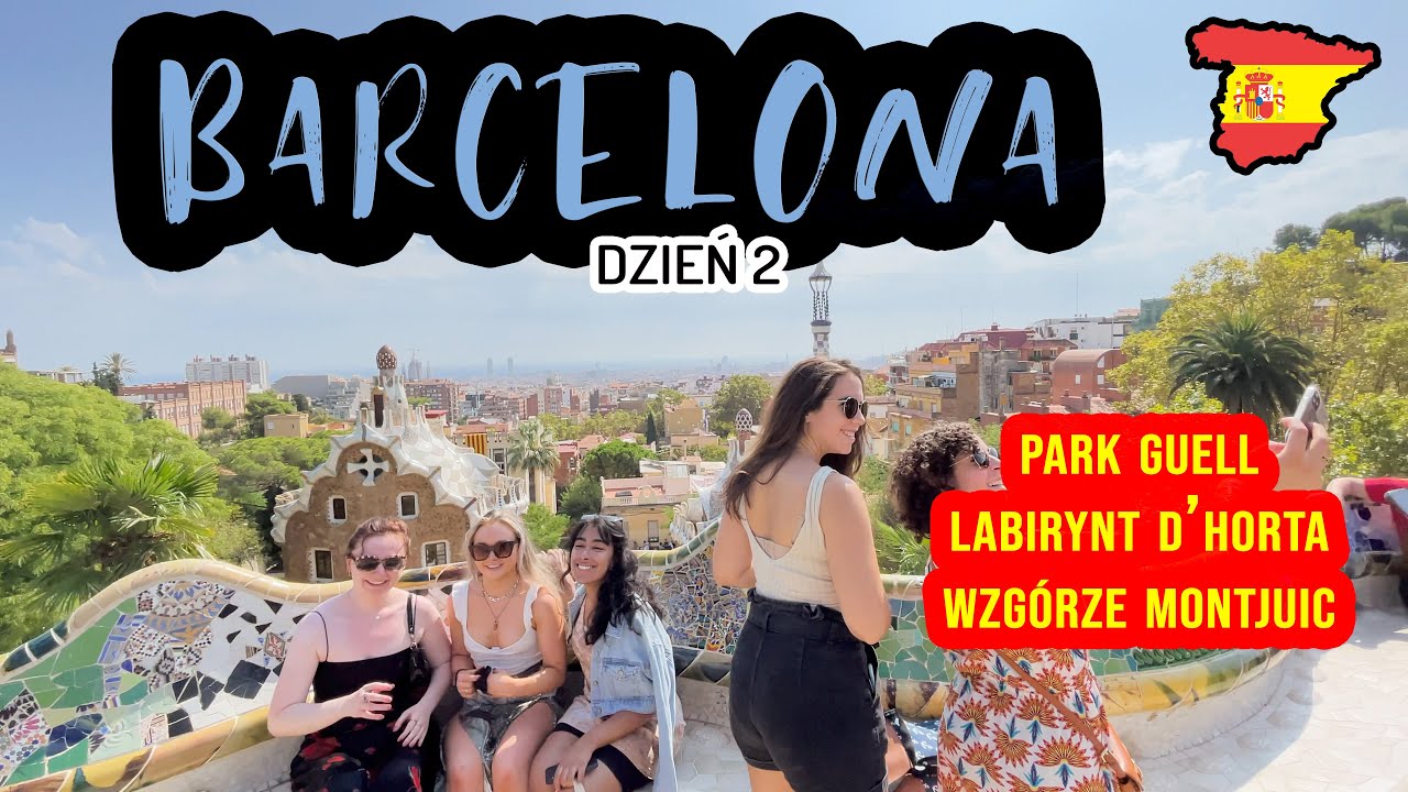 Barcelona [4K] - Park Guell - niezwykła wizja Gaudiego. Labirynt d