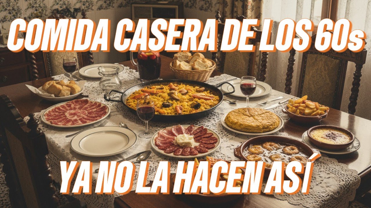 ASÍ Era La COMIDA CASERA ESPAÑOLA En Los AÑOS 60