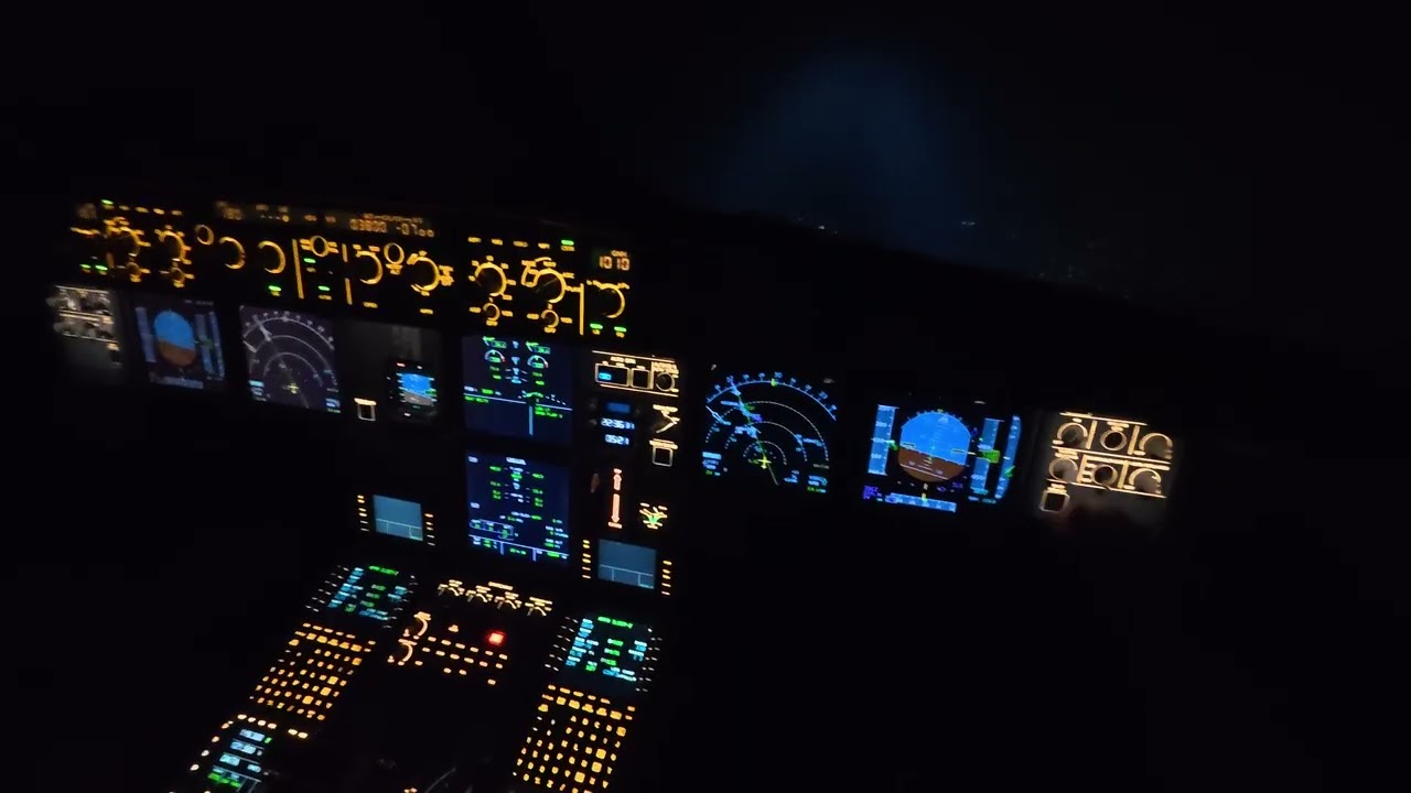 A320neo Night Landing Mumbai India | Cockpit Right-Seat Perspective