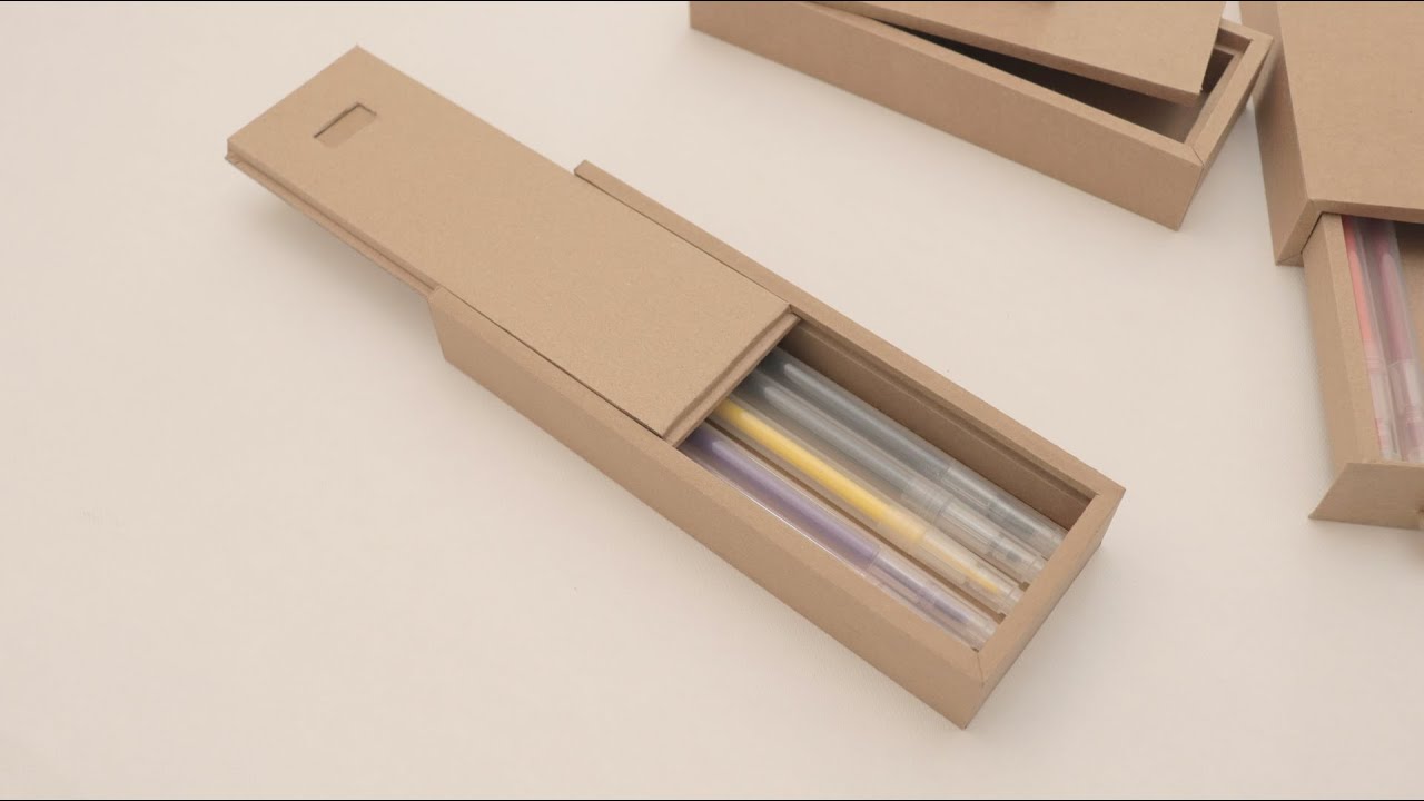 [2/3] 3 Ideas How to make a Pen case from Cardboard #cardboard #cardboardcraft #stationery