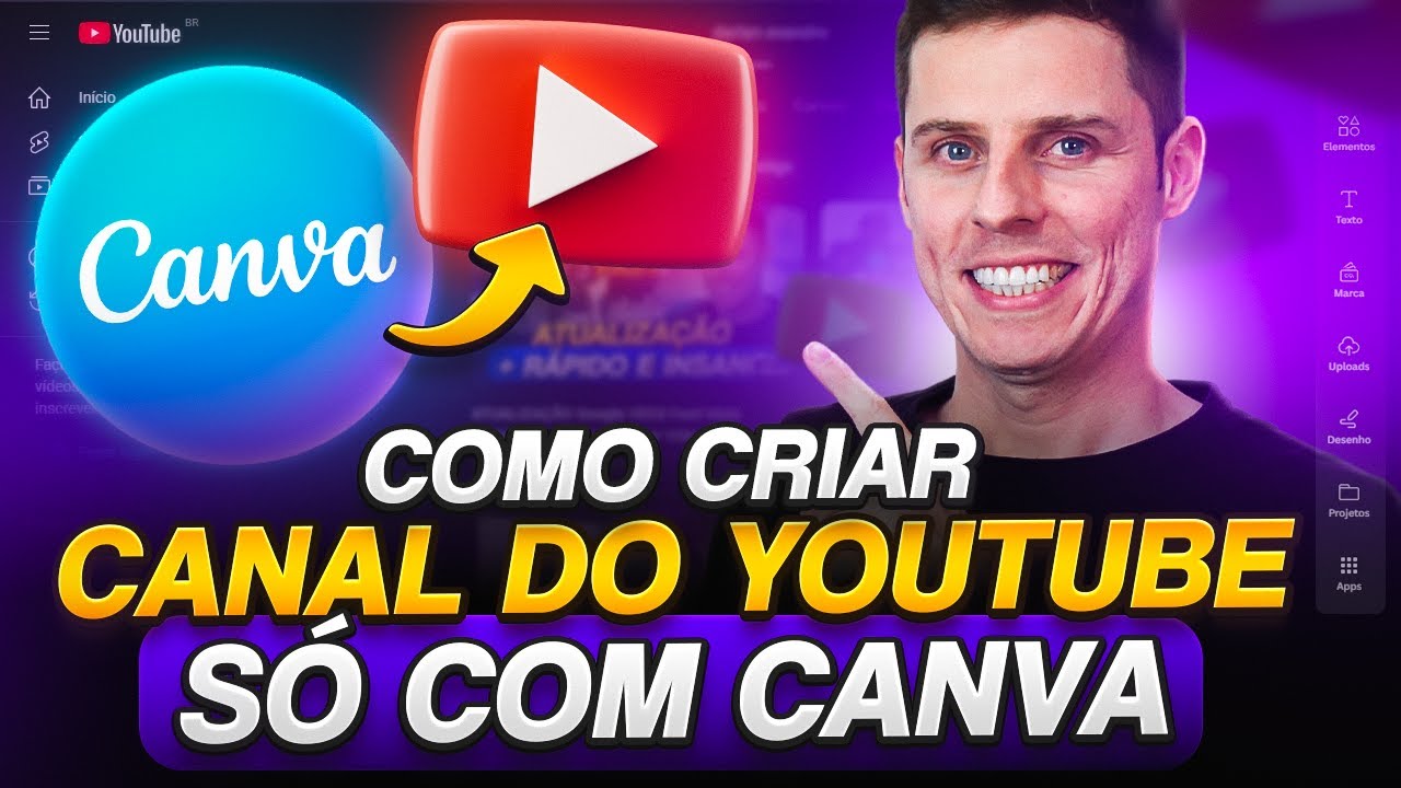 Como Criar um Canal no YouTube usando somente o Canva! Passo a passo completo!