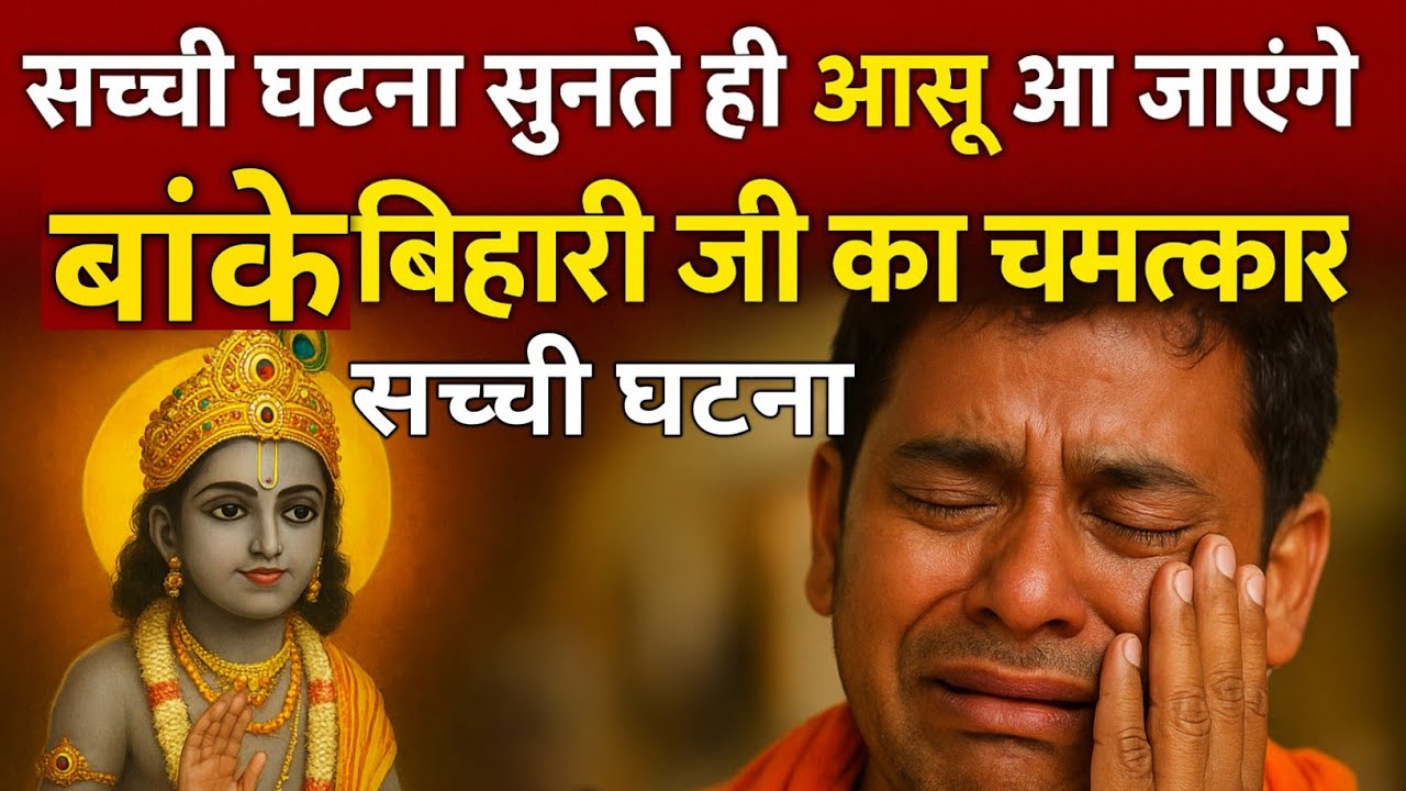 रात को भक्त के घर पहुँचे बांके बिहारी जी 😭 | Vrindavan Ki Sachi Ghatna | Banke Bihari Miracle Story”