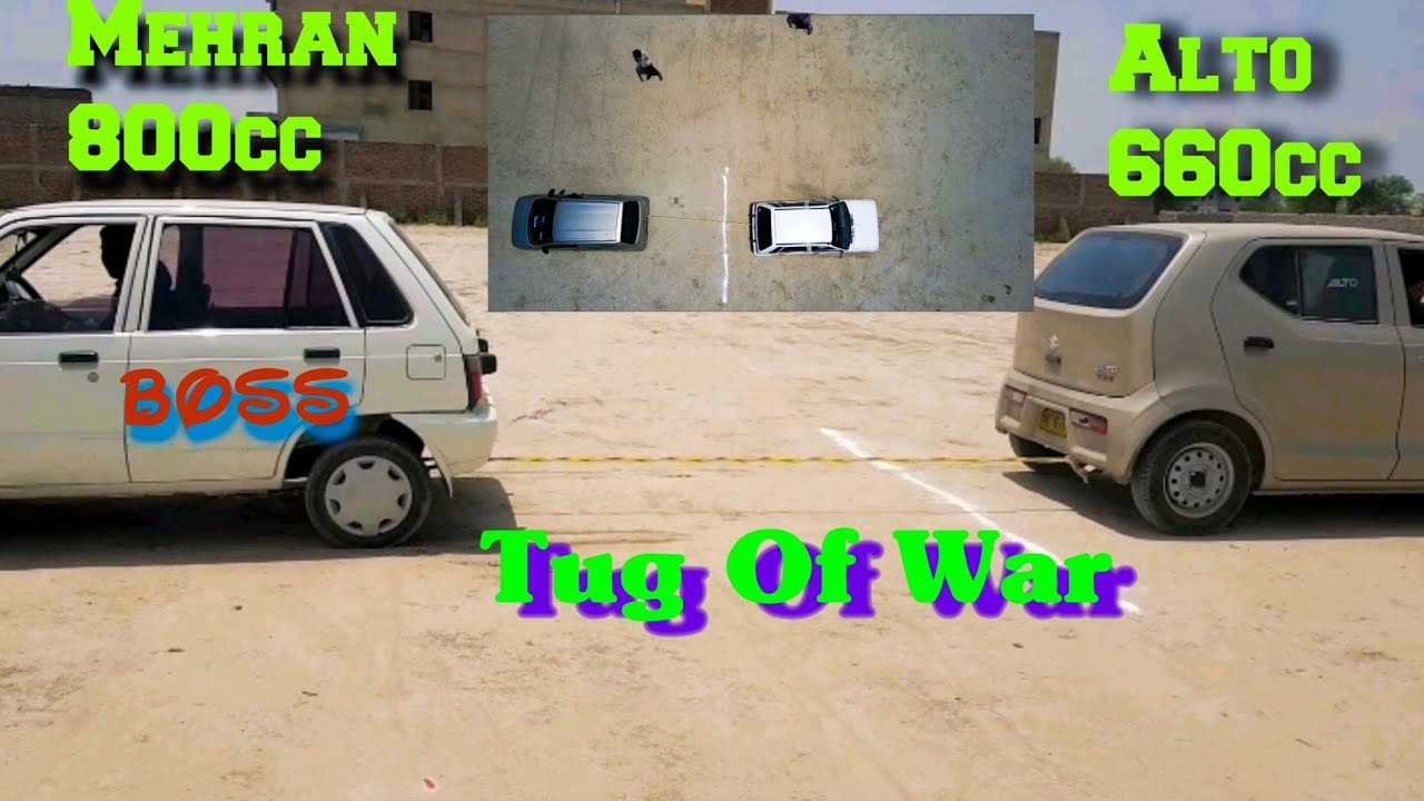 Suzuki Alto vs Suzuki Mehran|| Alto vs Mehran Tug Of Waar||Alto vs Mehran