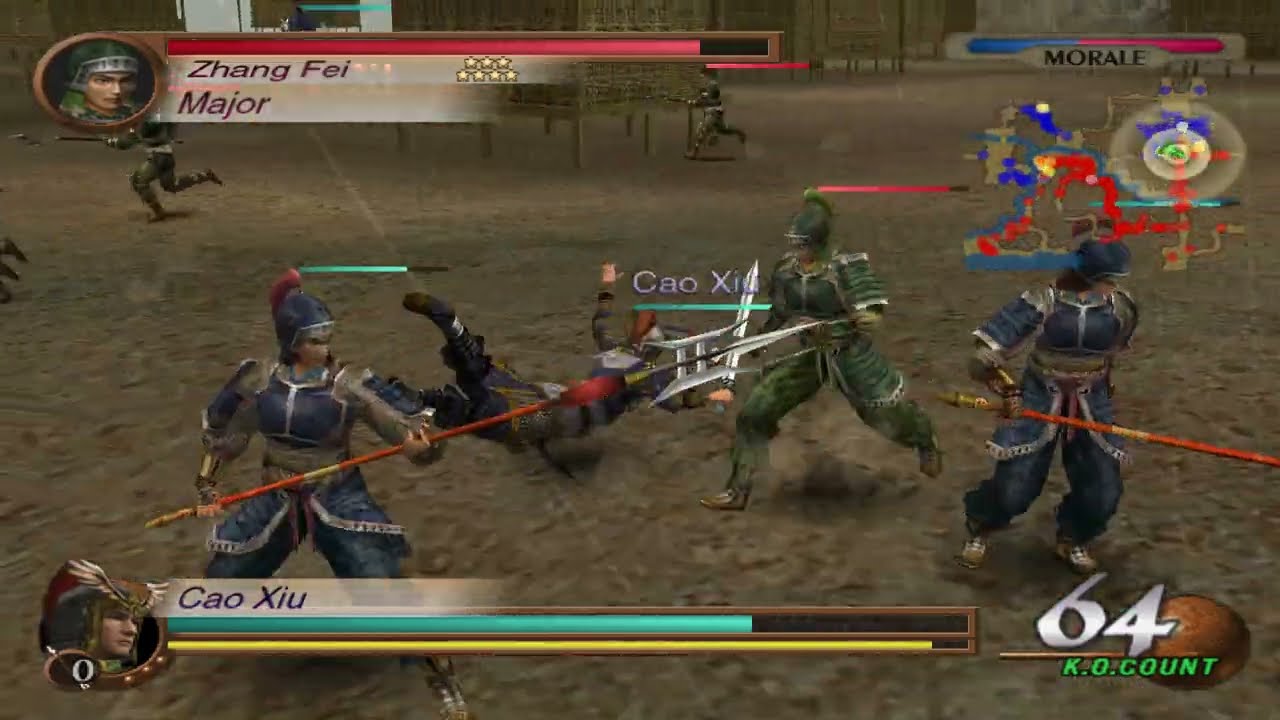 Dynasty Warriors 3 - Generic Officer Cao Xiu Game Play
